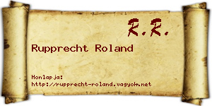 Rupprecht Roland névjegykártya